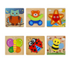 Montessori Puzzles 6 Pack - Eco-Friendly Wooden Puzzles