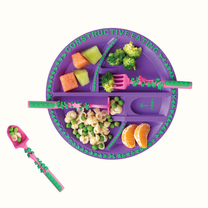 FairyGrove Kids' Garden Fairy Plate and Utensil Set