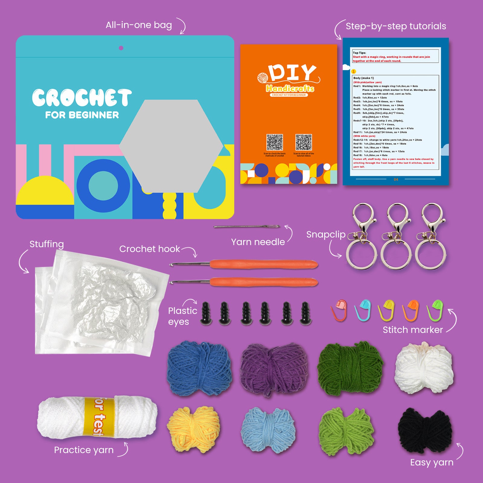 Flower Pot Set Crochet Kit