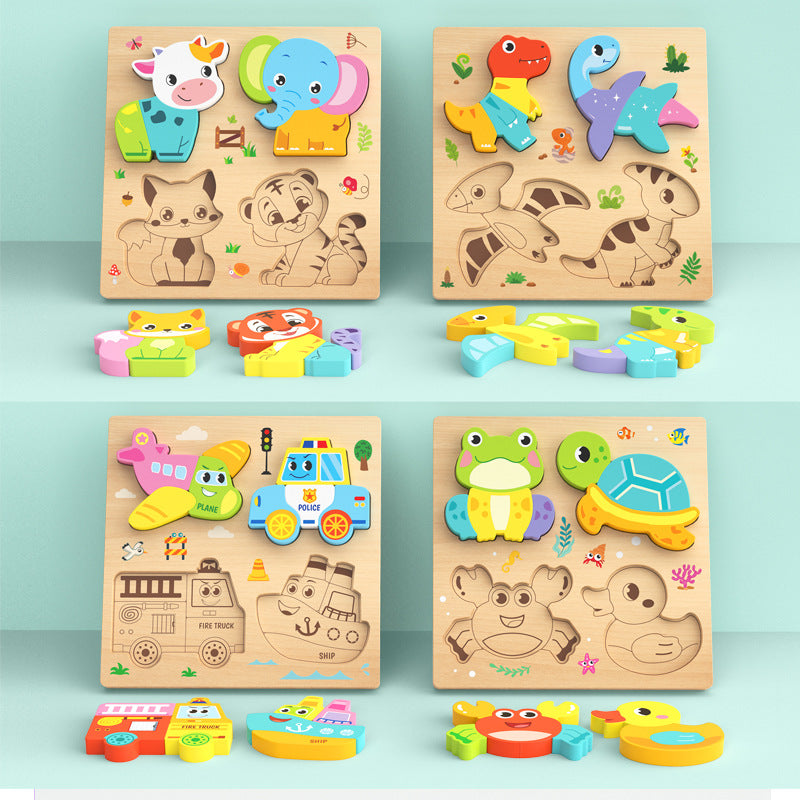 Montessori Wooden Chunky Puzzle