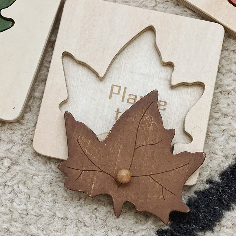 Montessori Leaves Peg Puzzles