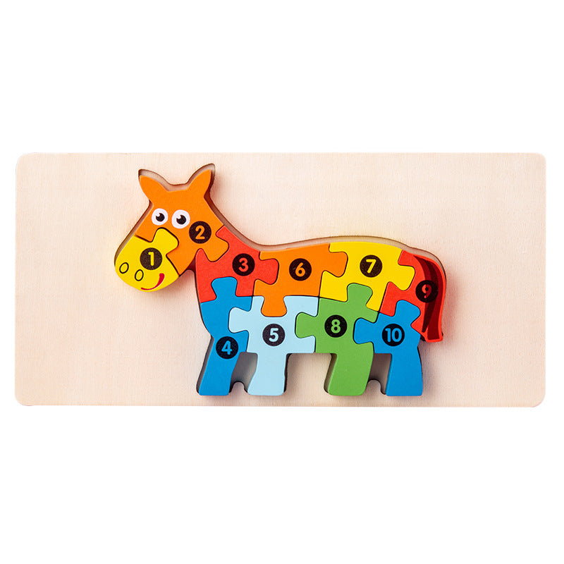 Montessori Puzzles 4 Pack - Eco-Friendly Wooden Puzzles Set#9