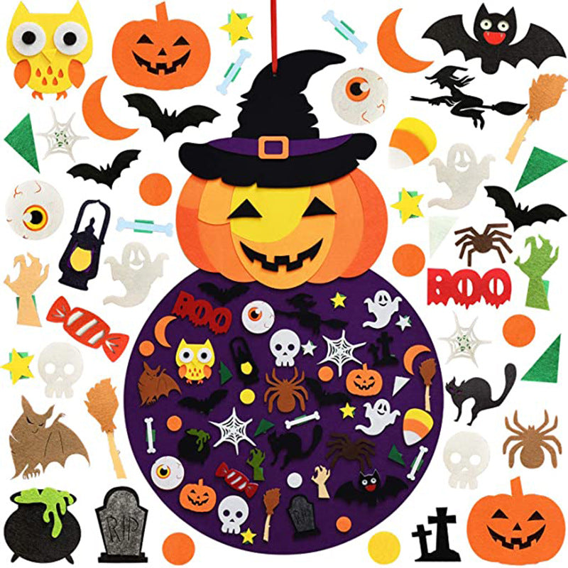 Montessori Felt Pumpkin Halloween Playset