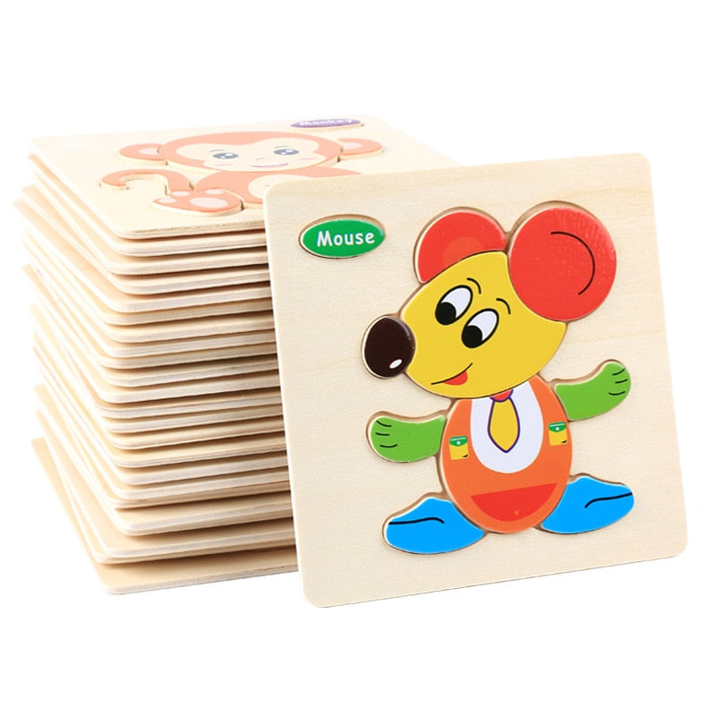 Montessori Wooden Cartoon Puzzles (CREATE YOUR OWN SET or COLLECT THEM ALL)