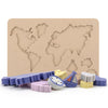 Silicone World Map Montessori Puzzle Toy