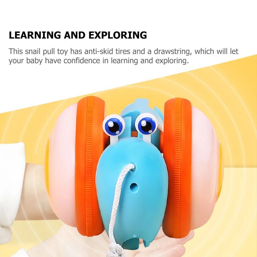 Musical Pull-Along Snail Toy 🐌🎵