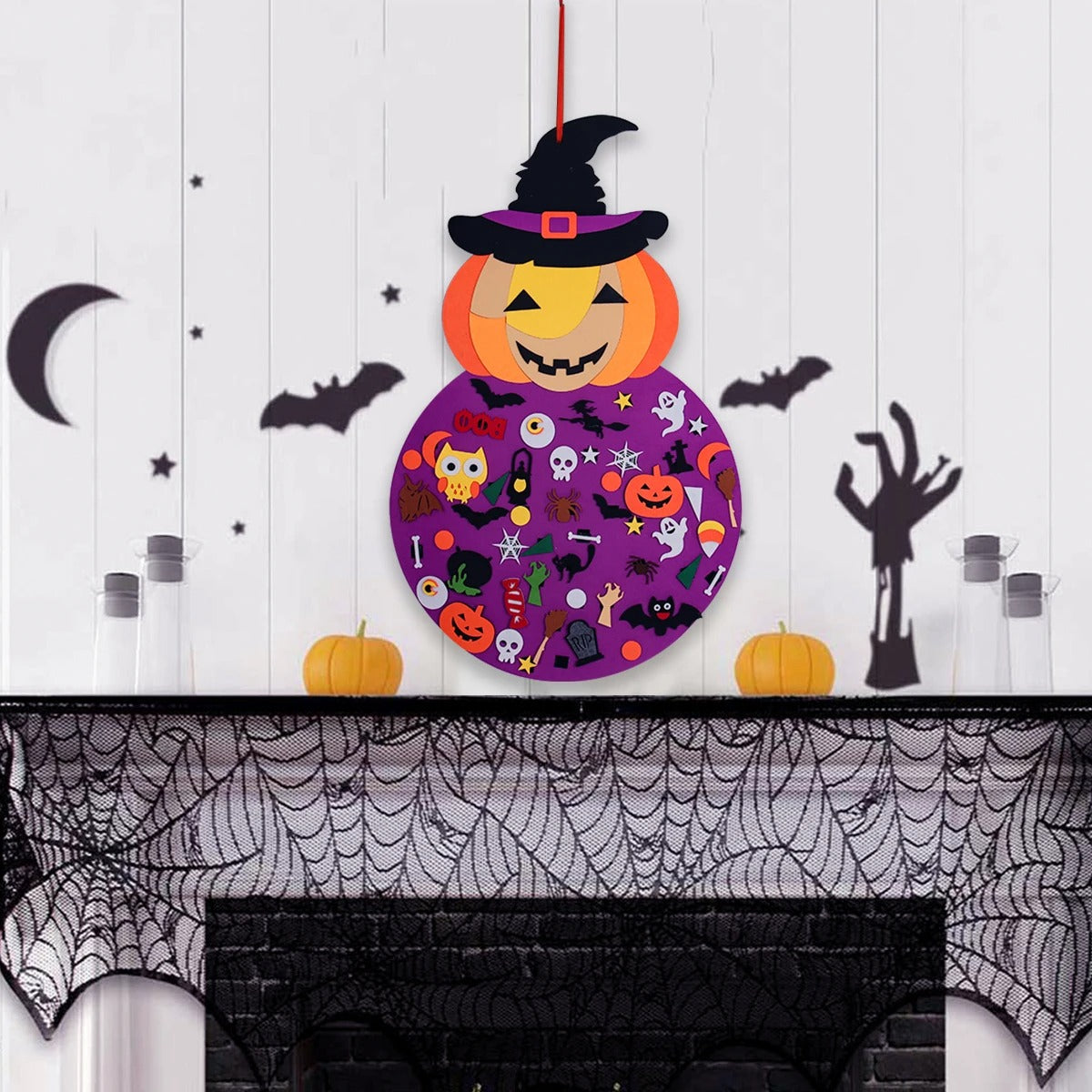 Montessori Felt Pumpkin Halloween Playset