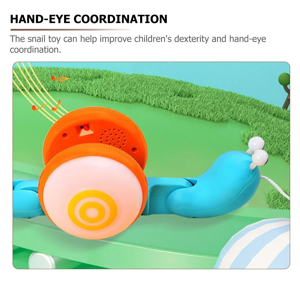 Musical Pull-Along Snail Toy 🐌🎵