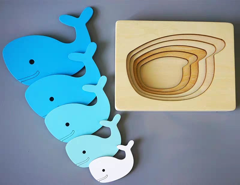Multi-Layered Animal Puzzles - Eco-Friendly Wooden Montessori Puzzle