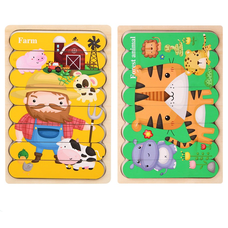 Double-Sided Simple Puzzles