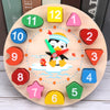 Shape Color Sorting Clock Eco-friendly Wooden Montessori Toy