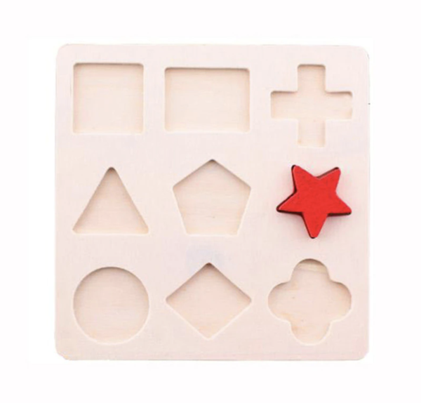 Montessori multi shape puzzles - Eco-friendly wooden puzzles