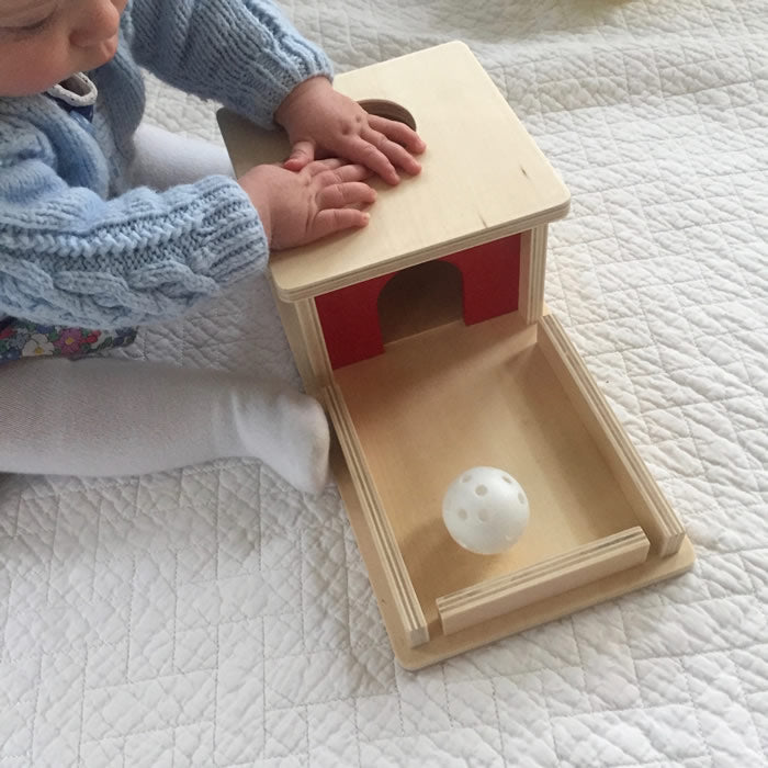 Montessori Object Permanence Box - Eco-Friendly Wood