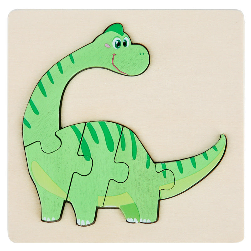 Dino Montessori Puzzles 6 Pack - Eco-Friendly Wooden Puzzles Set#2