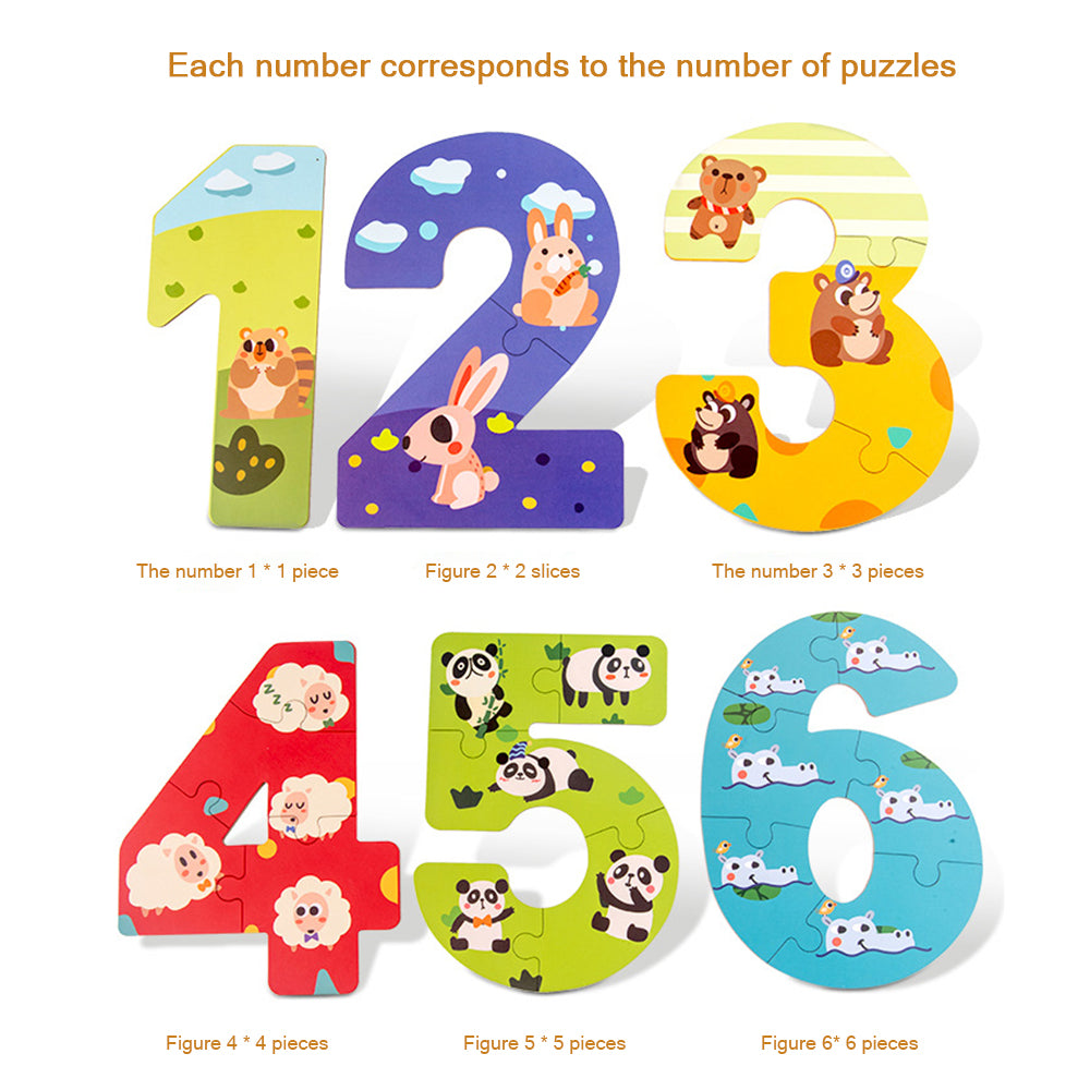 Abcs & 123s Educational  Montessori Puzzle - Eco-Friendly