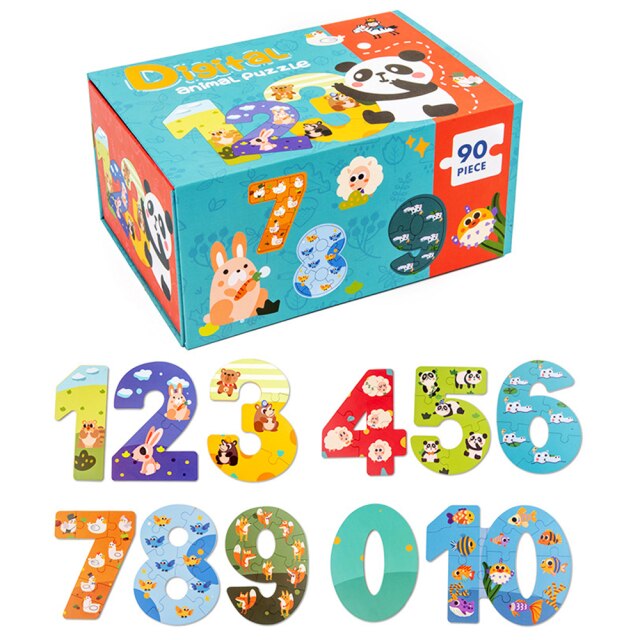 Abcs & 123s Educational  Montessori Puzzle - Eco-Friendly